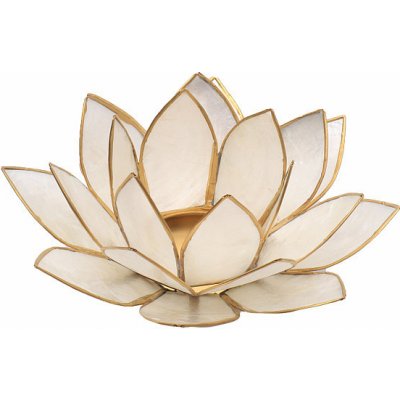 Nefertitis Svícen lotos perleťověbílý NF8272 - cca 13,5 cm – Zboží Dáma