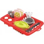 Écoiffier Cheef Cook odkapávač s nádobím střední 23ks červená – Zboží Dáma