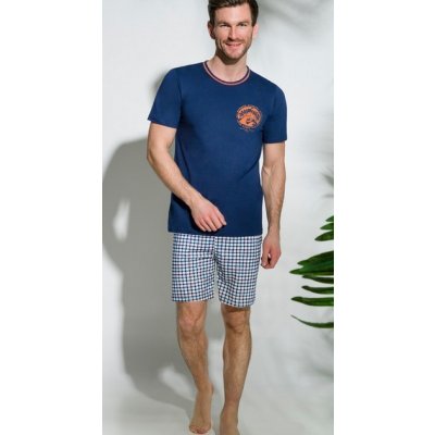 Pláž pyžamo krátké kárované šortky modrá – Zboží Mobilmania