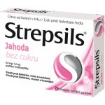 STREPSILS JAHODA BEZ CUKRU ORM 0,6MG/1,2MG PAS 24 – Hledejceny.cz