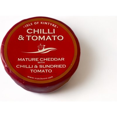 Isle of Kintyre Chilii&Tomato Baby Cheddar s příchutí chilli a sušených rajčat 200 g – Zboží Mobilmania