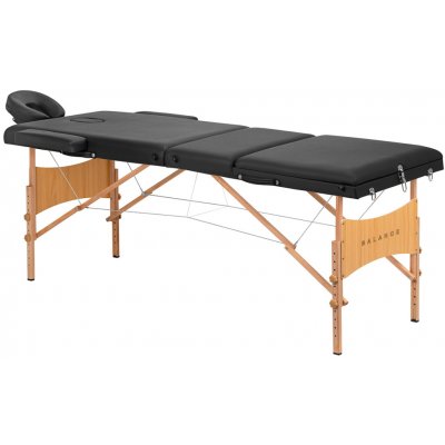 Balance Lux Blackwood Masérské lehátko – černé, dřevěné – Sleviste.cz