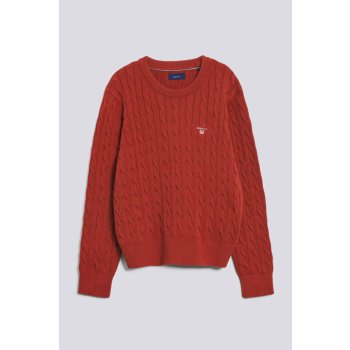 Gant Cotton Cable Crew červená