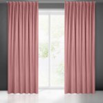 EUROFIRANY ZATEMŇOVACÍ ZÁVĚS NA PÁSCE MADLEN 140X300 CM STARORŮŽOVÁ – Hledejceny.cz