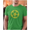 Pánské Tričko Bezvatriko pánské tričko Fotbal míč Canvas 1569 Zelená