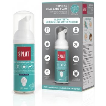 Splat 2 in 1 Mint ústní pěna 2 v 1 na čištění zubů a dásní bez kartáčku a vody 50 ml