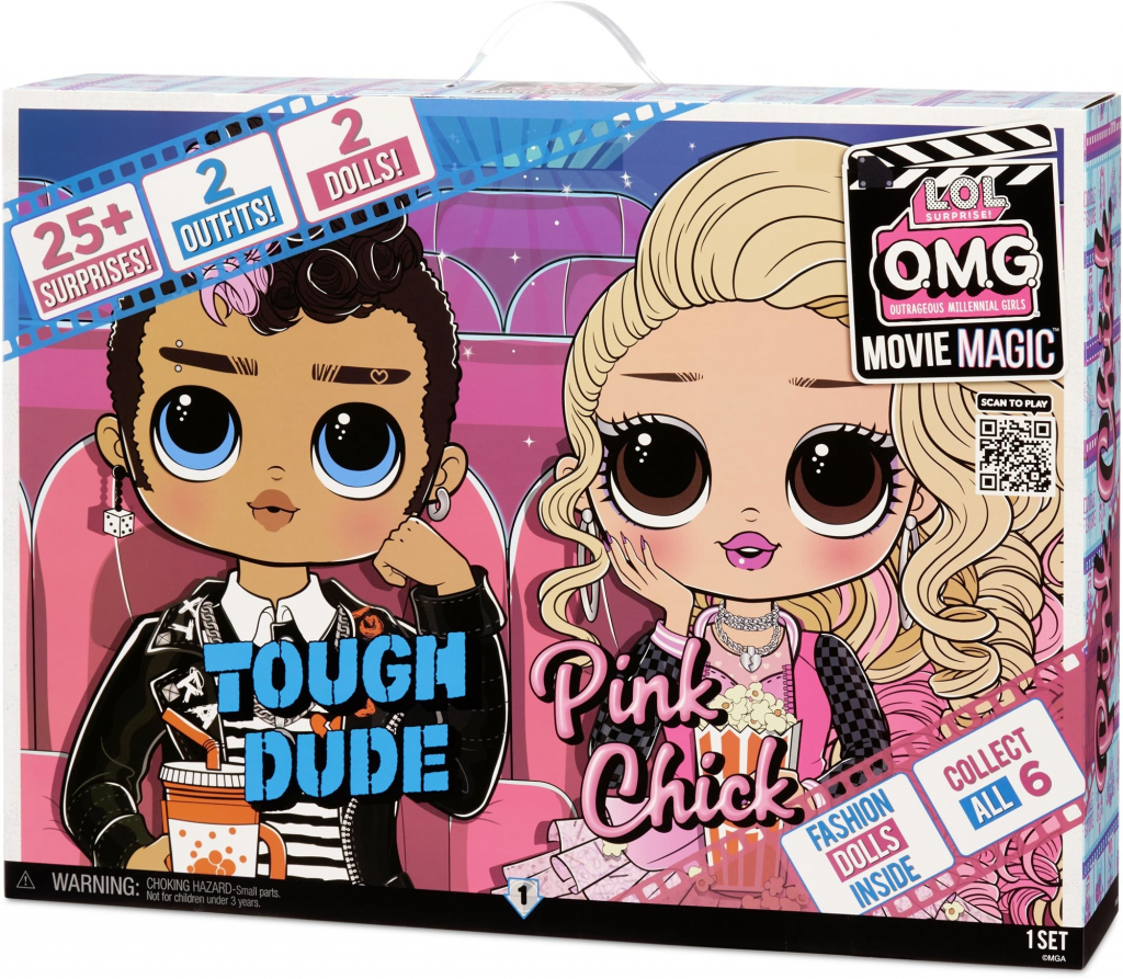 MGA L.O.L. SURPRISE O.M.G. Movie Magic Tough Dude a Pink Chick