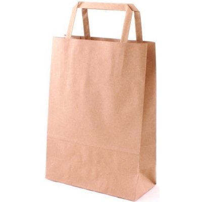 Taška 18*8*25 cm, hnědý 100% recyklovaný papír 100 g – Zboží Mobilmania