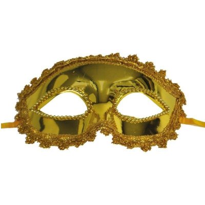 Škraboška maska zlatá – Zboží Mobilmania