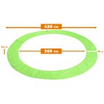 Aga kryt pružin na trampolínu 430cm světle zelená – Zboží Mobilmania