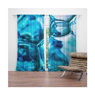 Sablio Závěs Modré bubliny: 2ks 140x250cm – Hledejceny.cz