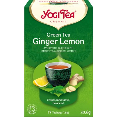 Yogi Tea Bio Zelený čaj Zázvor Citrón 17 x 1,8 g – Zboží Mobilmania