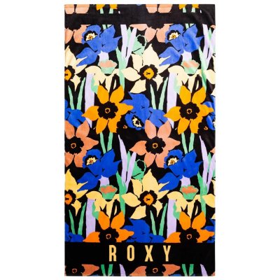 Roxy osuška Cold Water Printed KVJ6 90 x 160 cm anthracite flower jammin