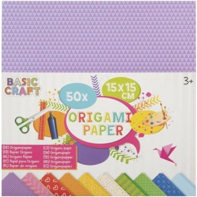 Creative Craft Group Papíry na origami15 x 15 cm 50 ks mix barev a vzorů – Hledejceny.cz