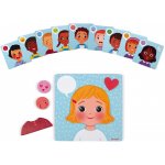 Janod magnetická dřevěná hračka pro děti Emoce a pocity s předlohami 20 ks – Zbozi.Blesk.cz