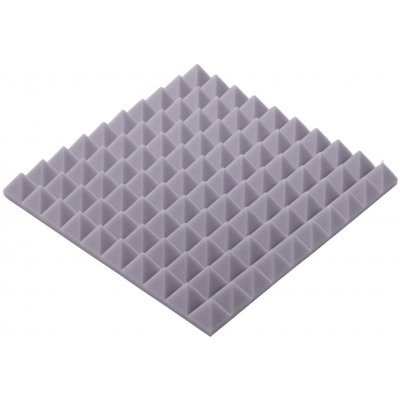 Akustický panel světle šedý PYRAMIDA 50×50 cm tloušťka 5 cm – Hledejceny.cz
