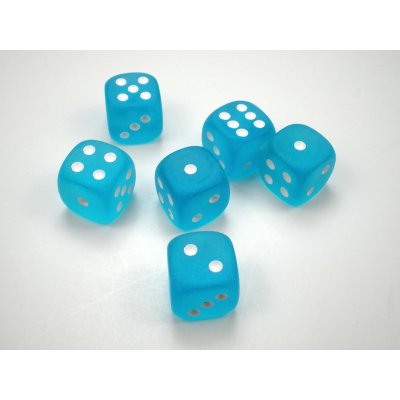 Chessex Hrací kostka 16 mm modré zamlžené – Zboží Živě