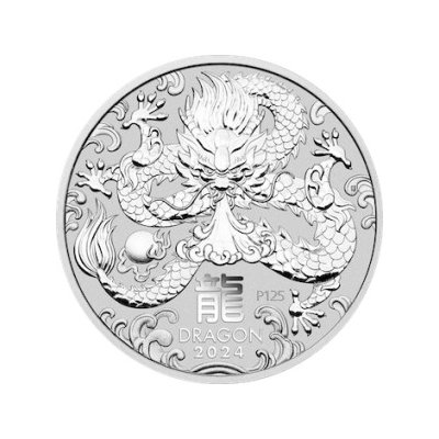 The Perth Mint Lunární série III. Rok draka stříbrná mince 2024 5 oz – Zboží Dáma