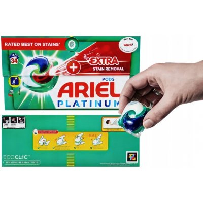 Ariel Platinum Pods Extra Stain Removar 34 PD – Zboží Mobilmania
