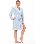 Vestis dámský 3/4 župan s kapucí Flora světle modrá – Sleviste.cz