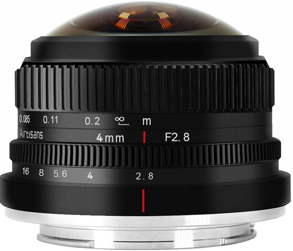 7Artisans 4mm f/2.8 super-širokoúhlý rybí oko MFT