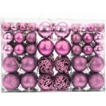 Tutumi VÁNOČNÍ OZDOBY NA STROMEČEK RŮŽOVÉ 100KS KL-21X03 – Zboží Dáma