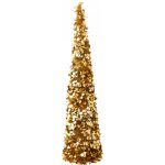 Veliký zlatý lesklý vánoční strom Sparkling L – 24*24*132 cm - J-Line by Jolipa – Hledejceny.cz
