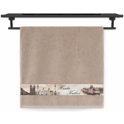 Veba NORA ručník tisk Hradec Králové nugátová 50 x 100 cm – Sleviste.cz
