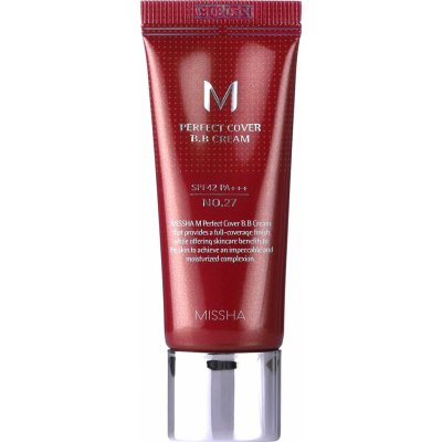 Missha M Perfect Cover BB krém s vysokou UV ochranou 27 Honey Beige SPF42 20 ml – Zboží Mobilmania