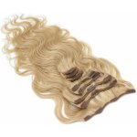 Clip in vlasy vlnité 100% lidské REMY 50cm přírodní blond – Zboží Dáma