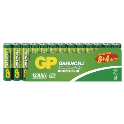 Zinková baterie GP Greencell AAA (R03) – Zboží Mobilmania