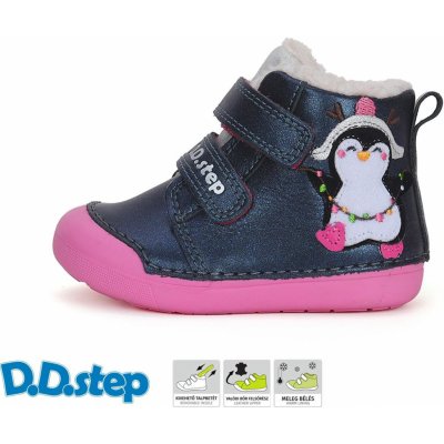 D.D.Step dívčí zimní obuv W066-42268 modrá – Sleviste.cz