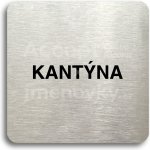 ACCEPT Piktogram kantýna - stříbrná tabulka - černý tisk bez rámečku – Zbozi.Blesk.cz