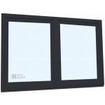 KNIPPING Plastové okno - 70 AD, 2400x1500 mm, O/OS sloupek, antracit Barva, imitace: antracit/bílá (jednostranně) – Hledejceny.cz