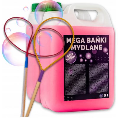MEGA FUN Tekutina na Mýdlové Bubliny Velké i Malé 10 litrů + 2 tyčky junior – Zboží Mobilmania