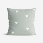 Goldea bavlna srdíčka na šalvějově zeleném 30 x 50 cm – Hledejceny.cz