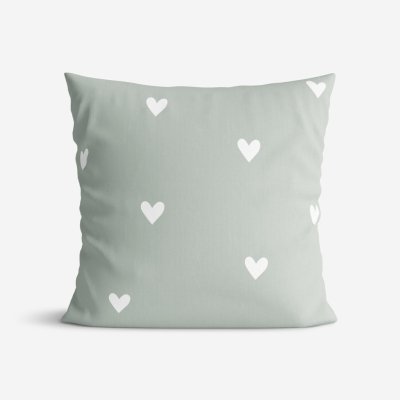 Goldea bavlna srdíčka na šalvějově zeleném 30 x 50 cm – Hledejceny.cz