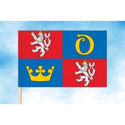 LIBEA, s.r.o. Vlajka Královéhradeckého kraje Rozměr: 20×30 cm, Uchycení: Návlek na žerď – Hledejceny.cz