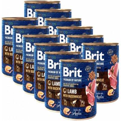 Brit Premium by Nature Dog Lamb with Buckwheat 12 x 400 g