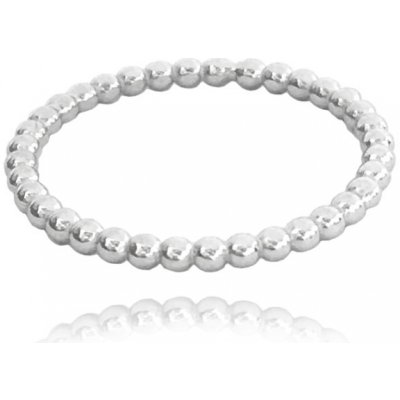 Minet JMAS0056SR Kuličkový stříbrný prsten – Zboží Mobilmania