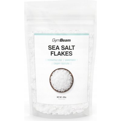 GymBeam MOŘSKÁ SŮL V PLÁTCÍCH NERAFINOVANÁ PRO VAŘENÍ A DEKORACI 250 g – Sleviste.cz