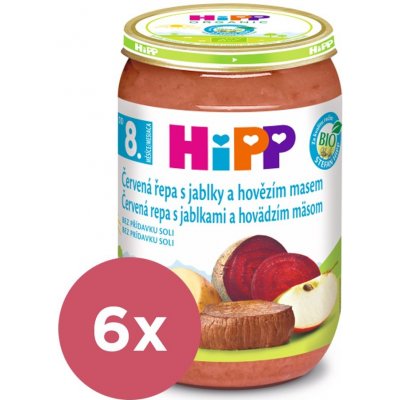 Hipp Bio Červená řepa s jablky a hovězím masem 6 x 220 g – Zboží Mobilmania