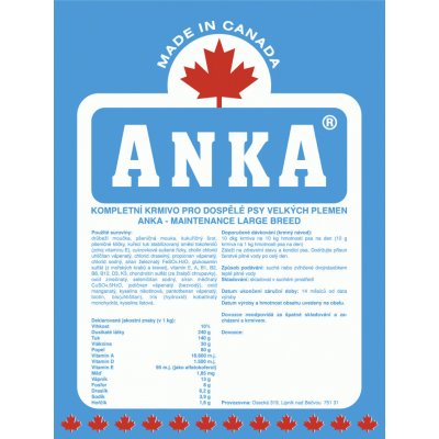 Anka Dog Maintenance Large Breed 20 kg