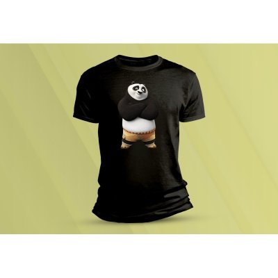 Sandratex dětské bavlněné tričko Kung Fu Panda. černá