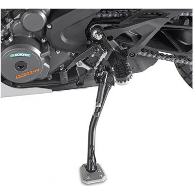 GIVI ES7711 rozšíření bočního stojánku KTM Adventure 390 (20-24), stříbné hliníkové | Zboží Auto