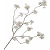 Květina větev květu bílá/zelená V127 cm
