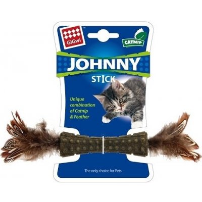 GiGwi Johnny Stick Catnip s peříčky 18 cm