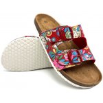 Dámské biopantofle červené se vzorem – Sleviste.cz