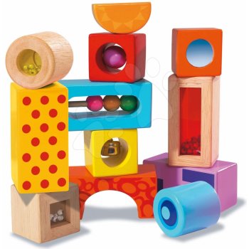 Eichhorn Color stavící kostky se zvuky 12 kusů