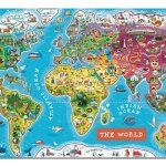 Janod Velká závěsná magnetická mapa světa v angličtině – Sleviste.cz